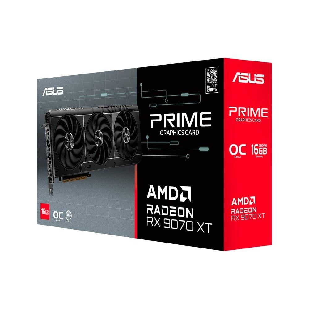 Miniatura Placa de Vídeo ASUS PRIME RX 9070 XT O16G AMD Radeon, 16GB, GDDR6, Axial-tech, OpenGL 4.6 - 90YV0L71-M0NA00
