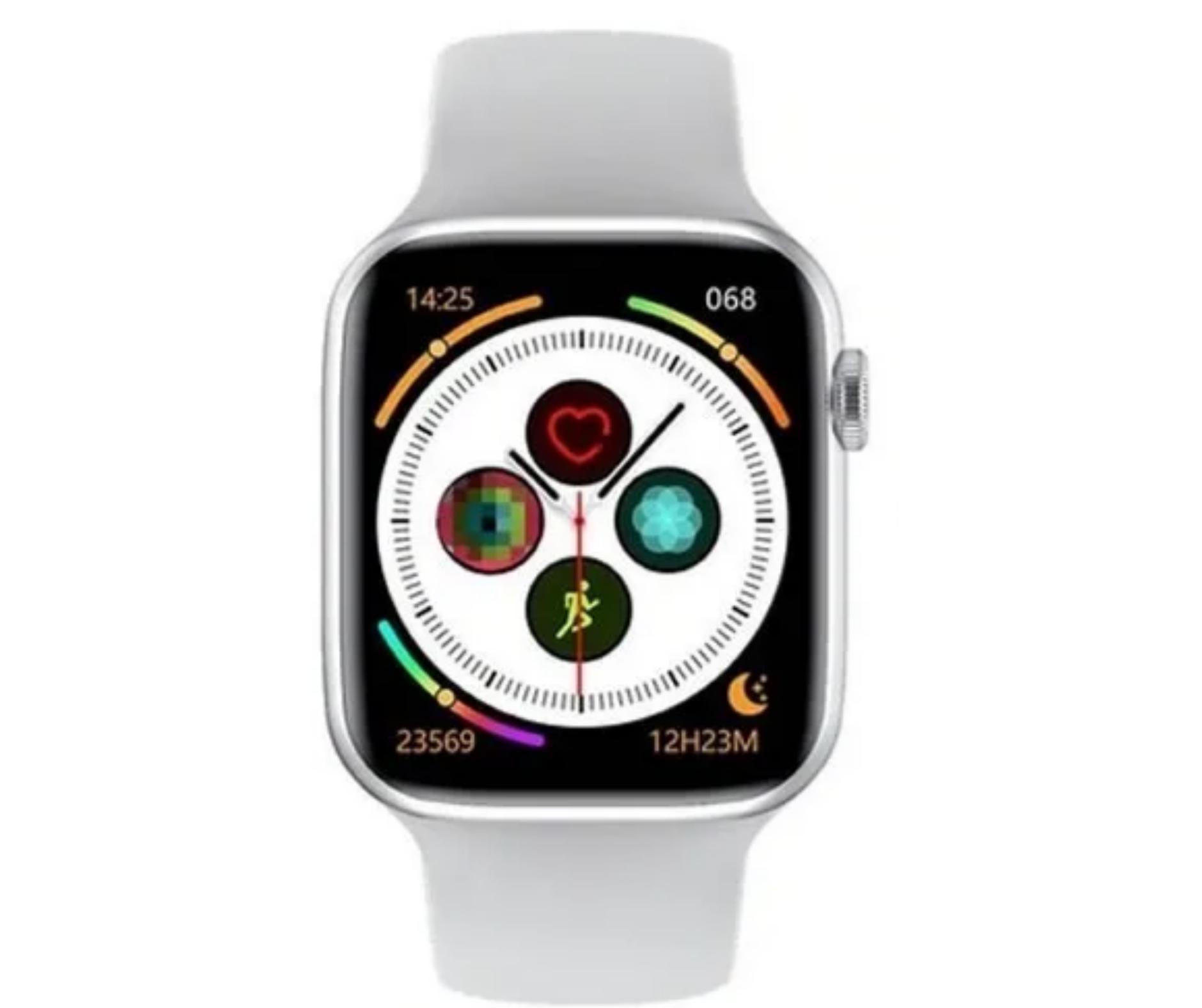 Miniatura Relógio Smartwatch Inteligente Iwo12 W26 44Mm Branco Branco - Smartwatch - W26 - Silicone - 44mm