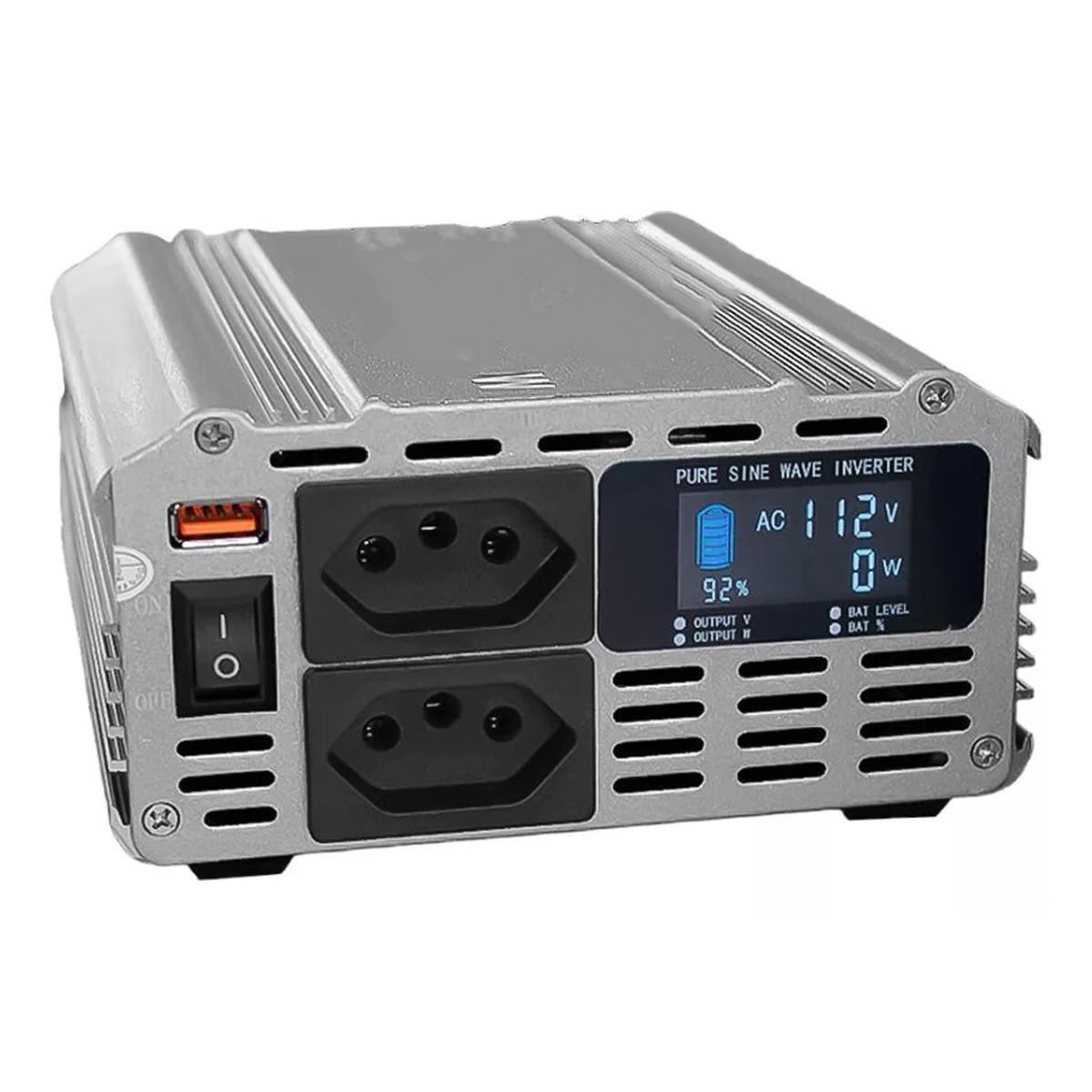 Miniatura Inversor Tensão 1000W Conversor Senoidal Onda Pura 12V 220V