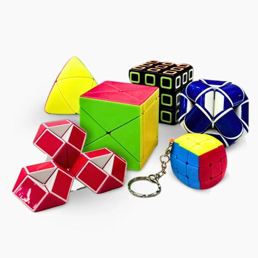 Miniatura Kit Serie 6 Cubo Mágico Profissional Brinquedo