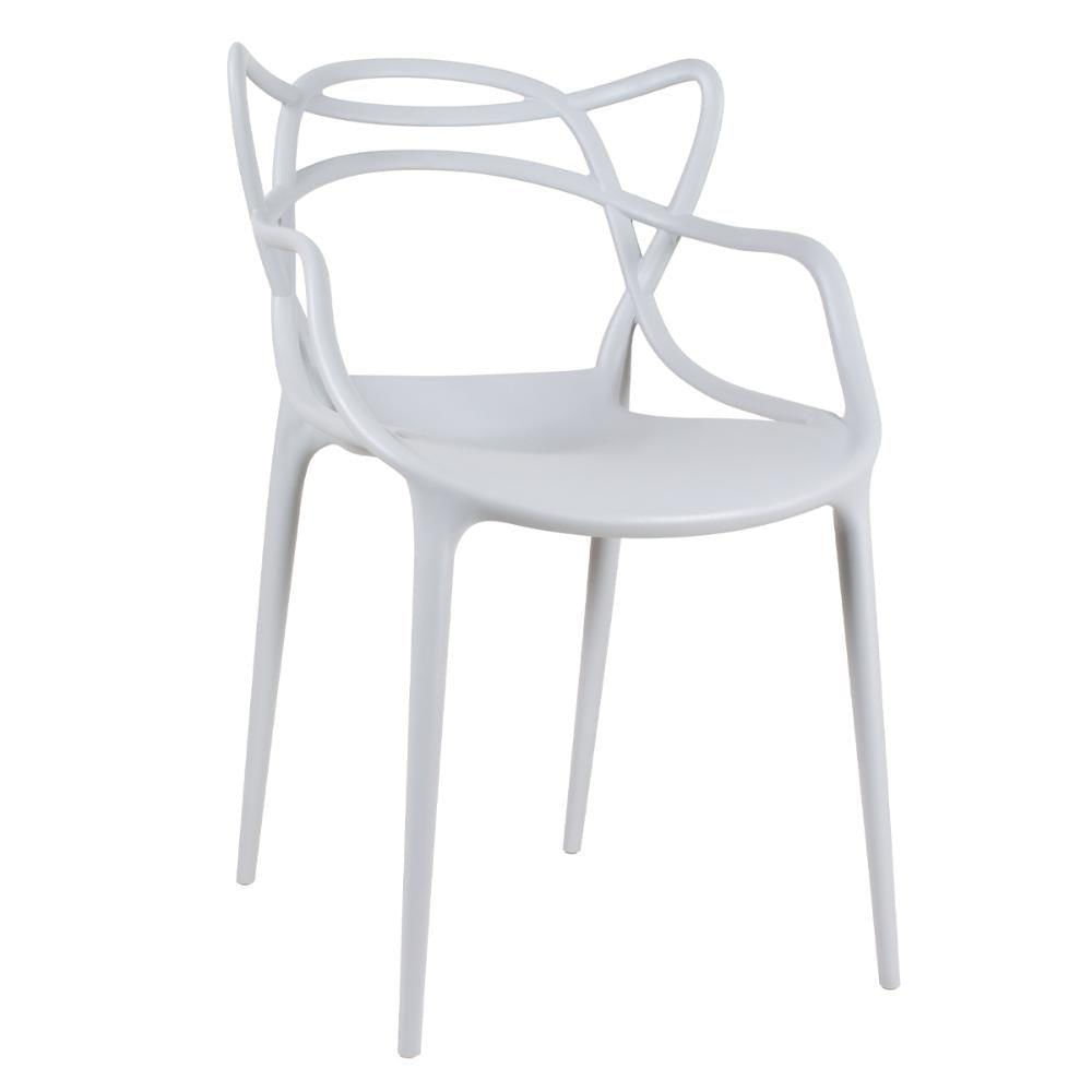 Miniatura Kit 4 Cadeiras + 2 Banquetas Altas Masters Allegra Cinza Claro