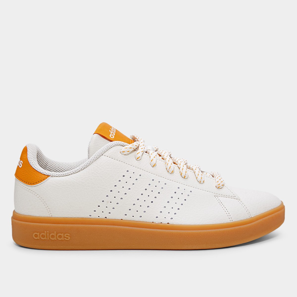 Miniatura Tênis Adidas Advantage Base Masculino Branco+Laranja - 39
