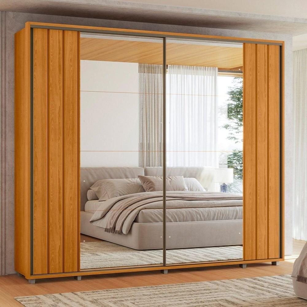 Miniatura Guarda Roupa Casal 2 Portas com Espelho Dali Cinamomo