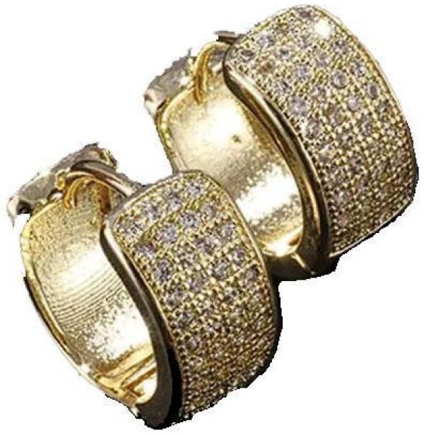 Miniatura Par De Brincos Argola Grossa - Banhado A Ouro 18K