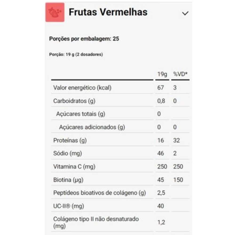 Miniatura Multi Collagen Dux Nutrition, Colágeno Tipo I E Il Sabor Frutas Vermelhas 475g