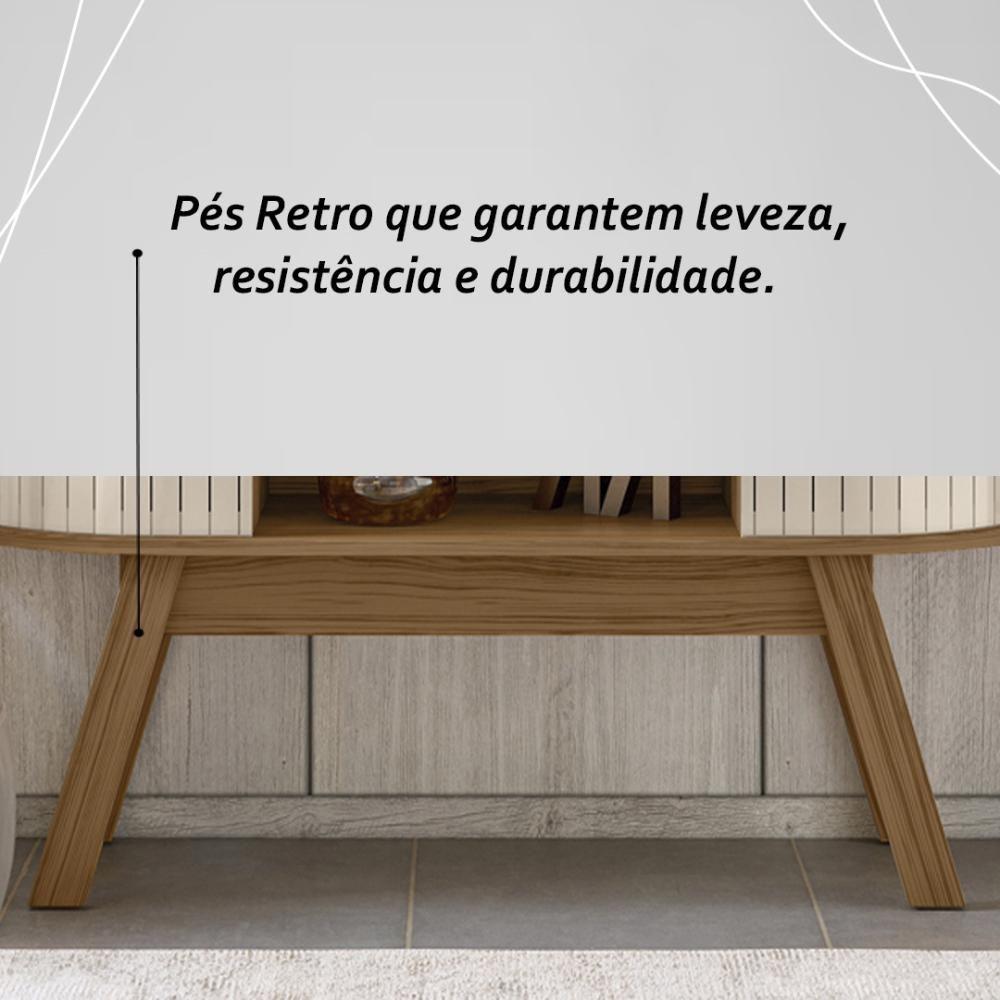 Rack Bancada 2 Portas Para Tv De 55 Polegadas Atlanta Naturale Off White
