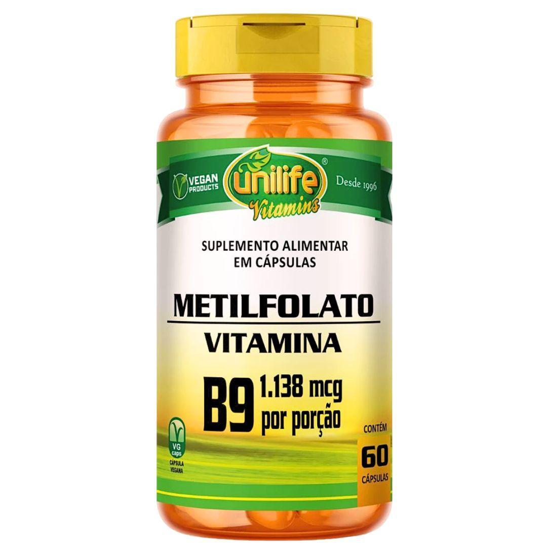 Miniatura Vitamina B9 Metilfolato Natural Vegano 60 Cápsulas 350Mg