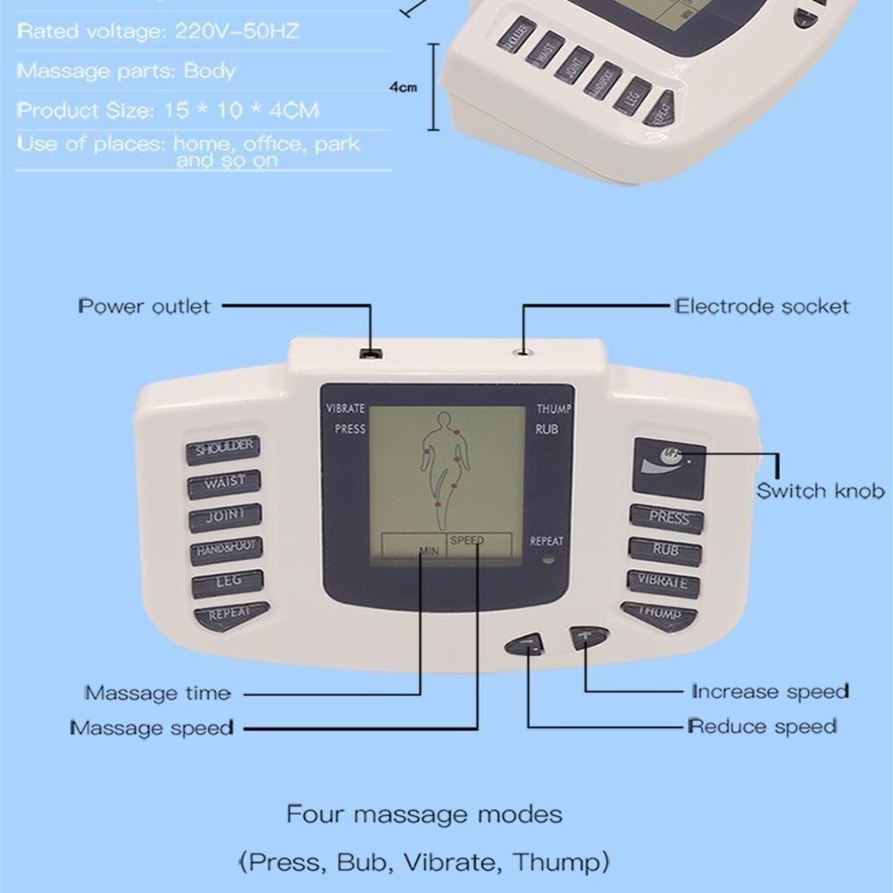 Miniatura Aparelho Tens Digital Fisioterapia Massagem Chinelo Massageador Acupuntura Choquinho Eletroestimulador Tonificador Muscu
