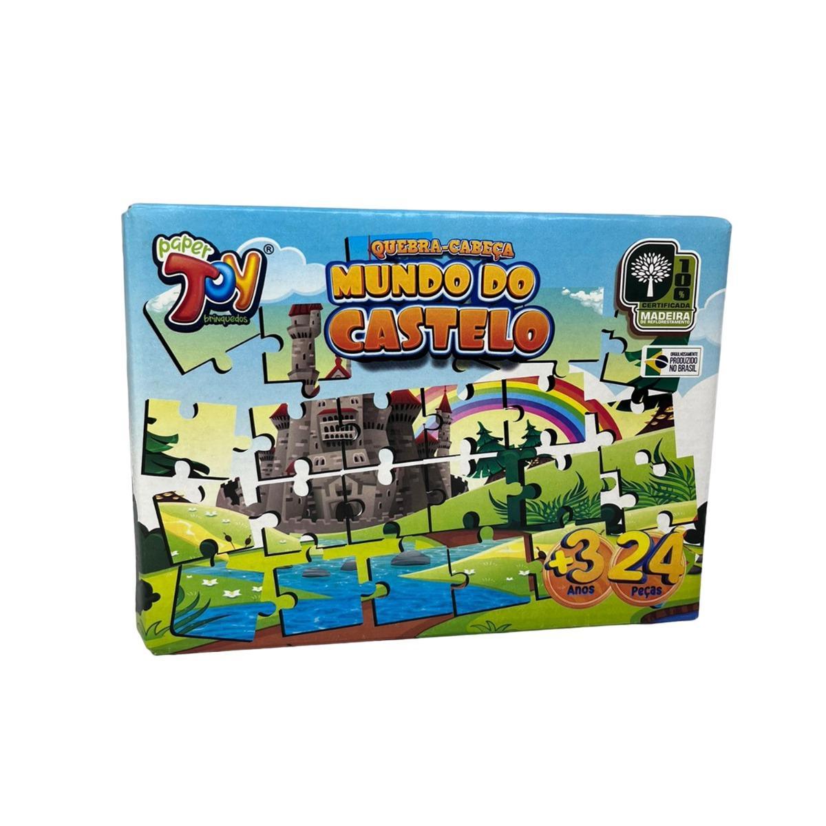 Miniatura Brinquedo Quebra Cabeça Em Mdf 24 Peças Mundo Do Castelo +3