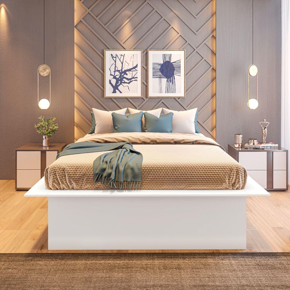 Miniatura Cama Box Casal Essenza 04 Gavetas Branco