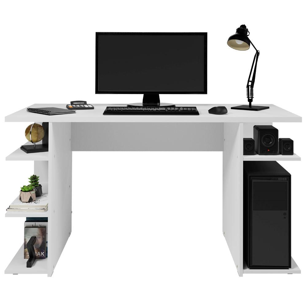 Miniatura Escrivaninha Mesa para Computador Office 9409 Madesa - Branco Branco