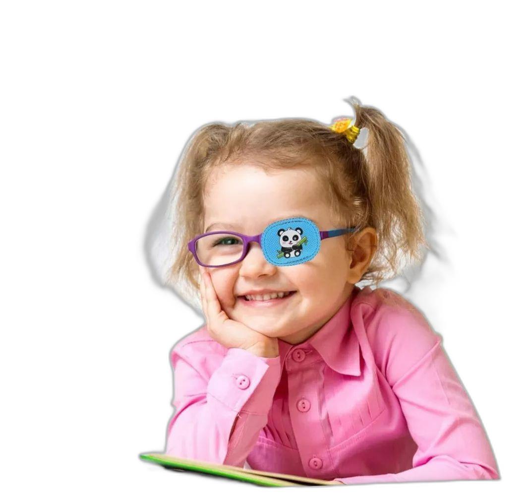 Miniatura Tapa Olho Estrabismo Ambliopia Azul Olho Esquerdo 6 Unidades