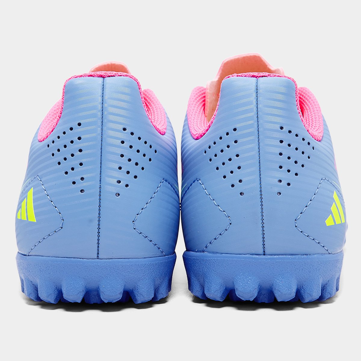 Miniatura Chuteira Society Infantil Adidas F50 Club Azul+Verde - 26