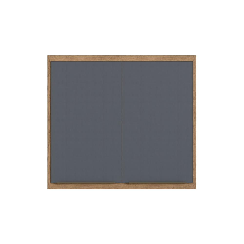 Miniatura Armário Aéreo para Cozinha 80cm 2 Portas Viena Edez Louro Freijó/Grafitto