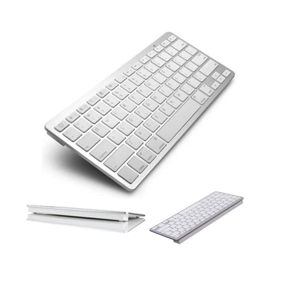 Miniatura Mini Teclado Bluetooth sem Fio para Tablet e Celular Prata