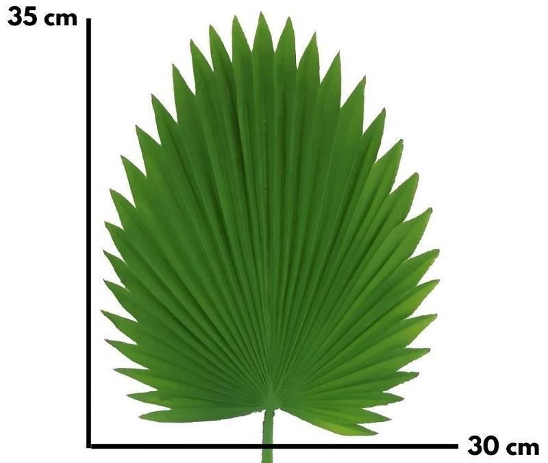 Miniatura Planta Verde Folha Palmeira Leque Toque Real Látex - 87 Cm