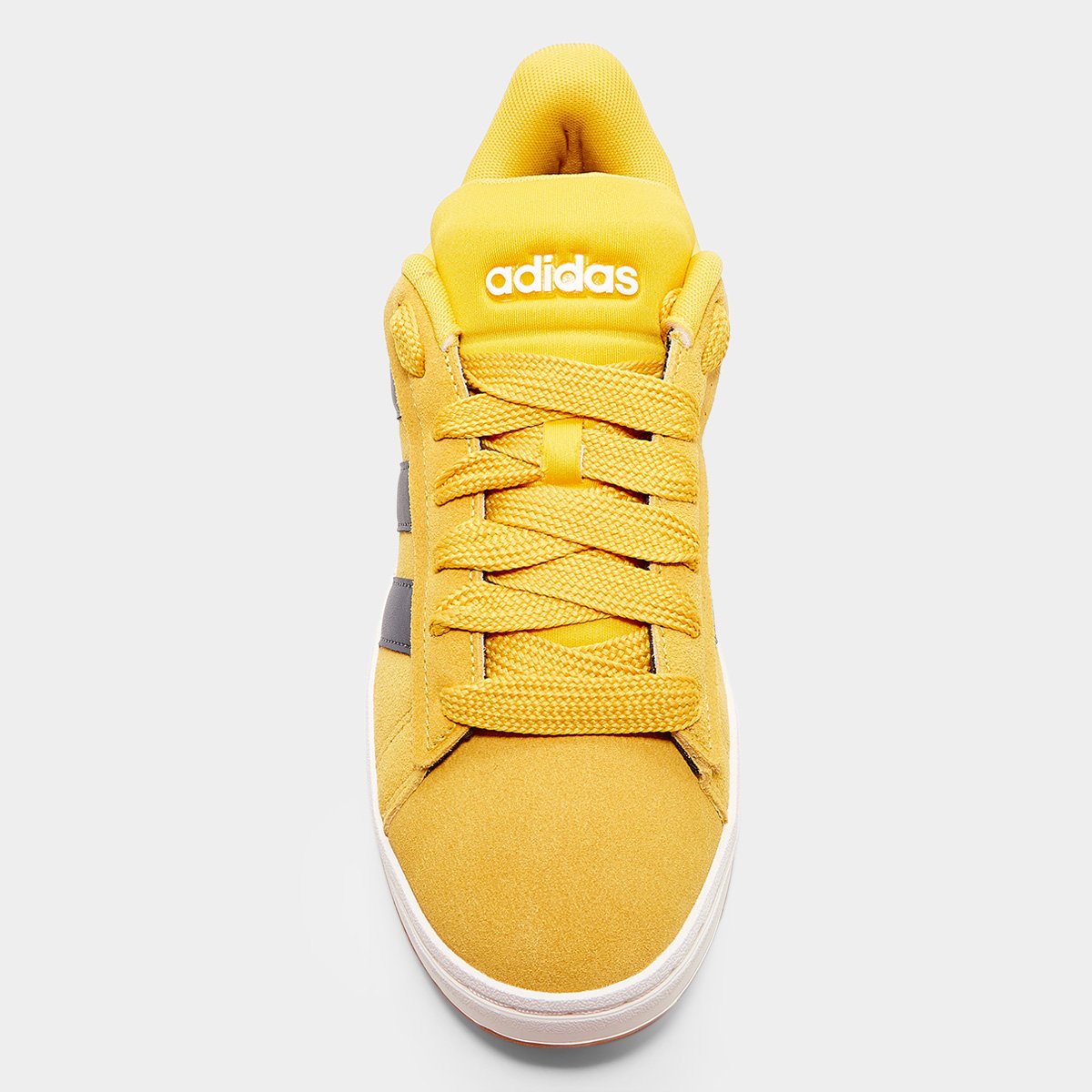 Miniatura Tênis Couro Adidas Grand Court Alpha Masculino Amarelo+Cinza - 34