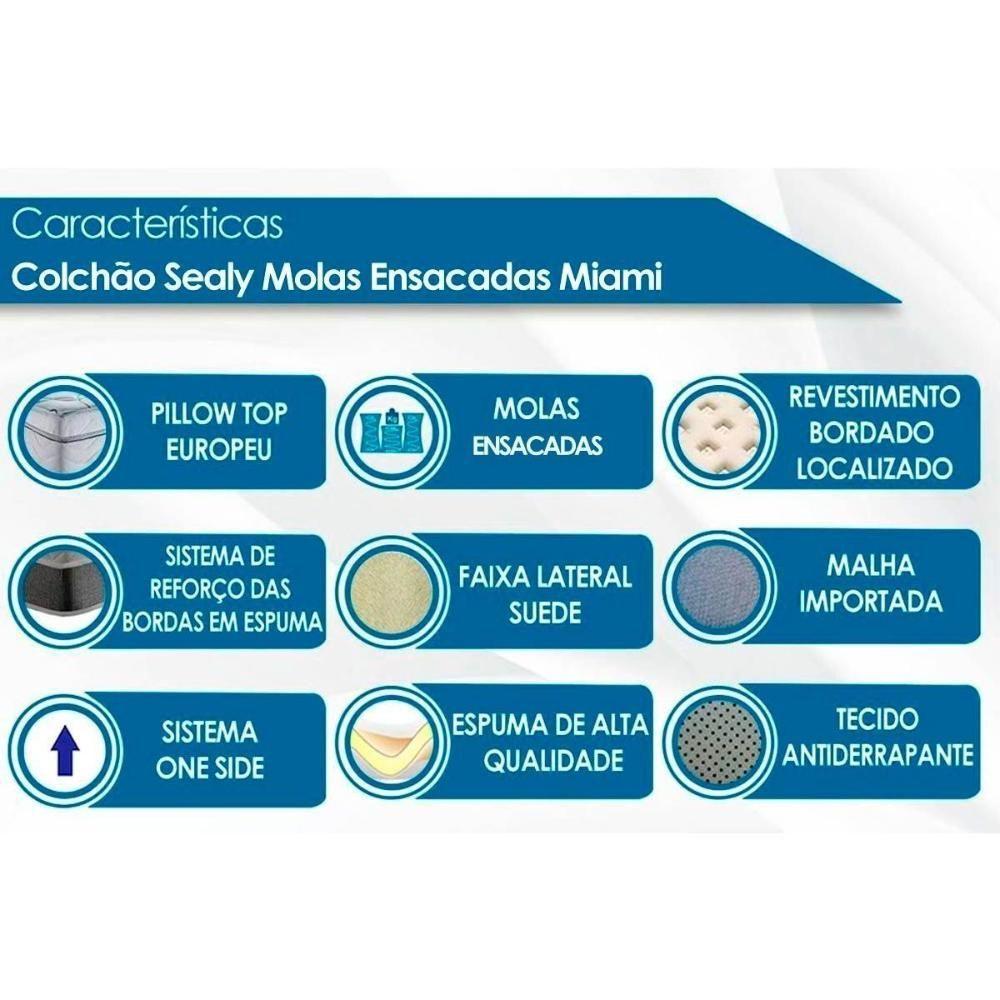 Miniatura Cama Box Casal: Colchão Molas Masterpocket Ensacadas Plumatex Miami + Base Crc Suede Bege(138X188)