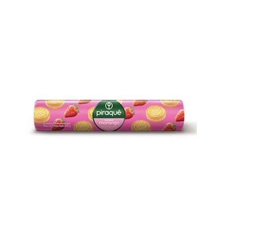 Miniatura Biscoito Piraquê Recheado Morango 160G- 20Un