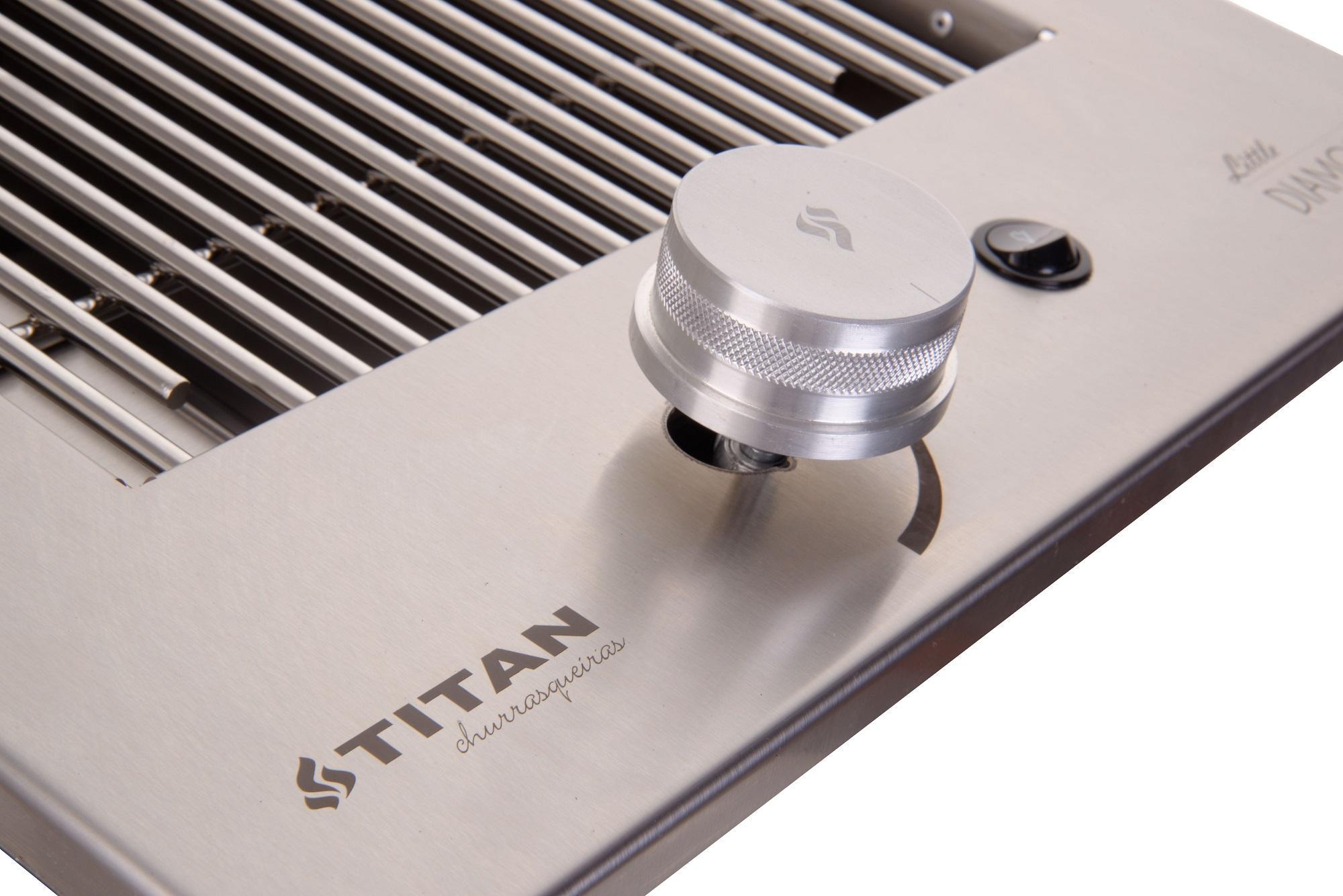 Miniatura Grill De Embutir Diamond Little Titan Gás Natural +Veneziana
