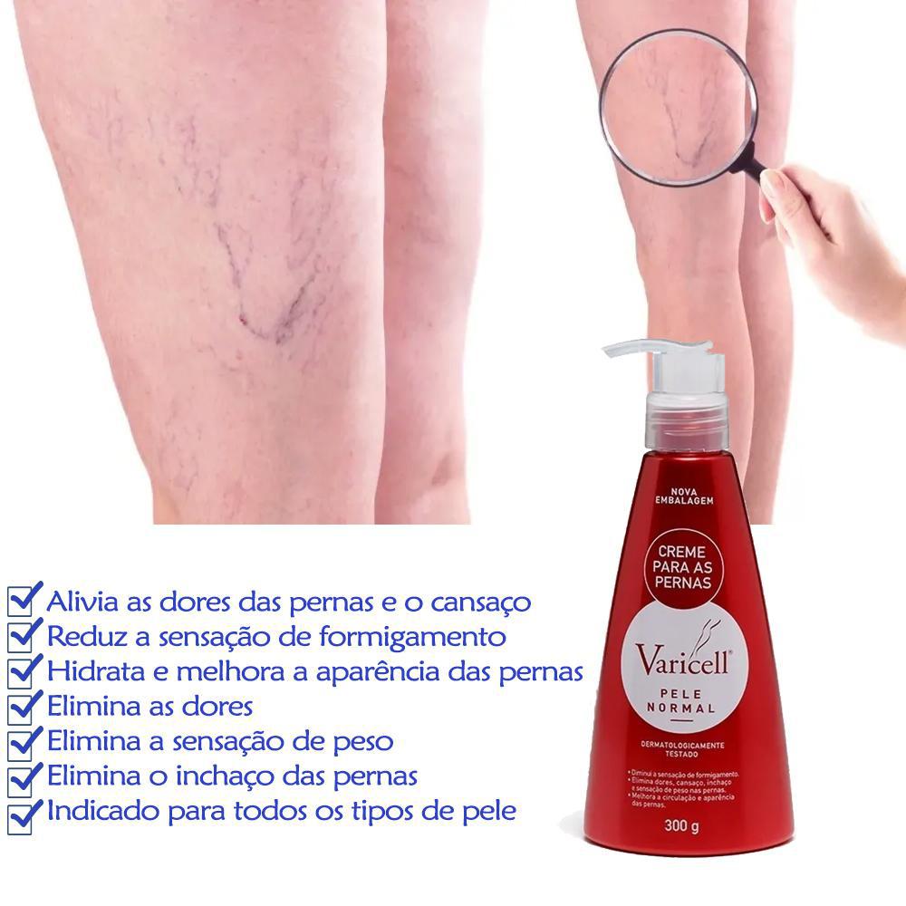 Kit Pernas Lisas Sem Varizes Caps Venocel + Creme Varicell