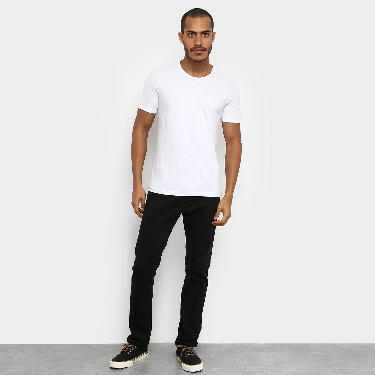 Miniatura Camiseta Hering Slim Básica Masculina Branco - G