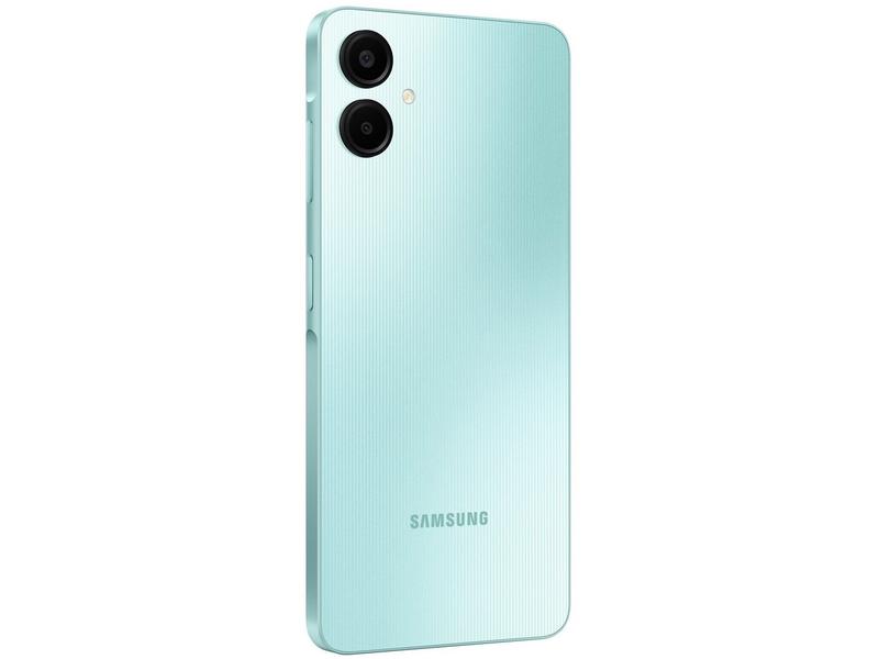 Smartphone Samsung Galaxy A06 128GB 4GB RAM Verde Claro 6,7" Câm. Dupla + Selfie 8MP