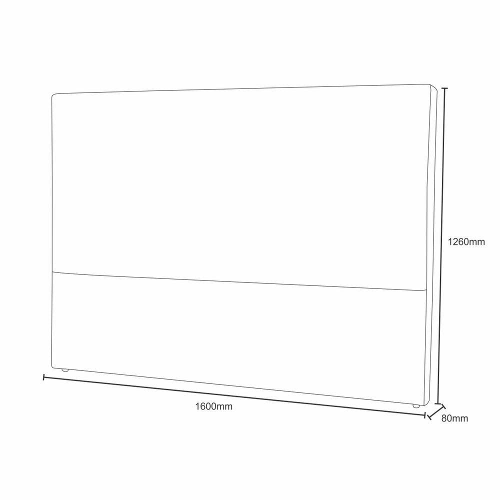 Miniatura Cabeceira Bordada Queen Size 1,60m Nairobi Plus Suede Preto - House Moveis