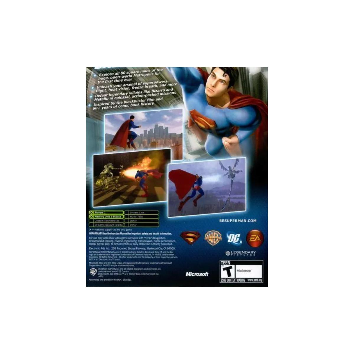 Miniatura Jogo Superman Returns Xbox Classico  Lacrado