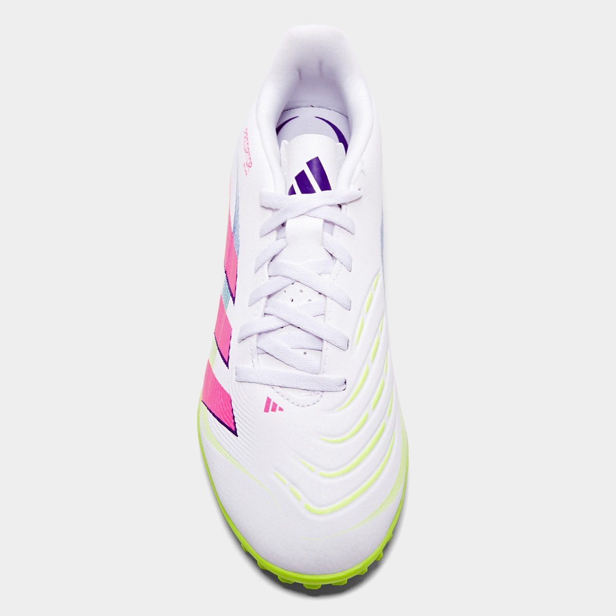 Miniatura Chuteira Society Adidas Predator Club Unissex Branco+Rosa - 37