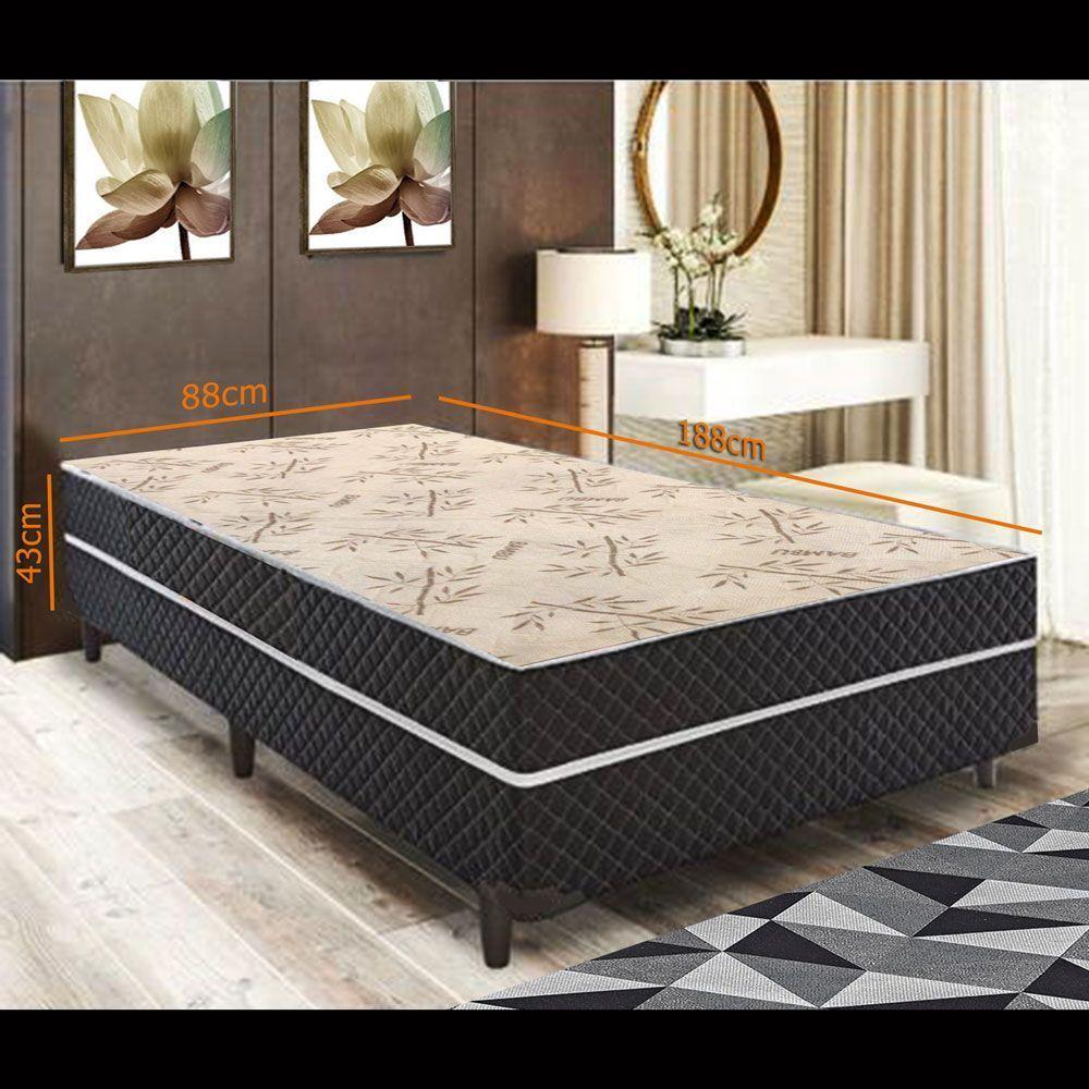 Miniatura Cama Box Solteiro Conjugada Premium 188x88x43 (10cm)