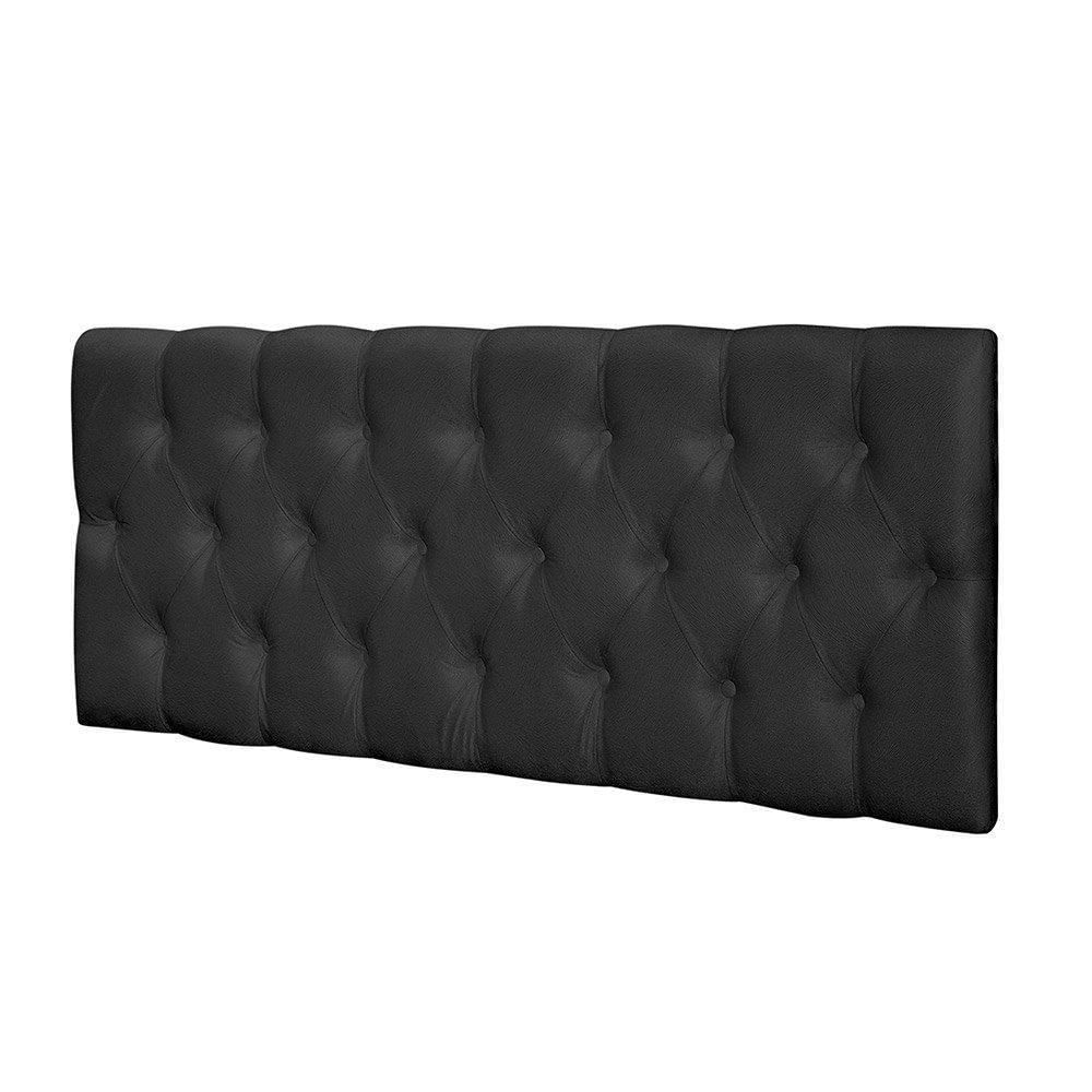 Miniatura Painel Cabeceira Paris Queen Para Cama Box 1,58 Suede Preto
