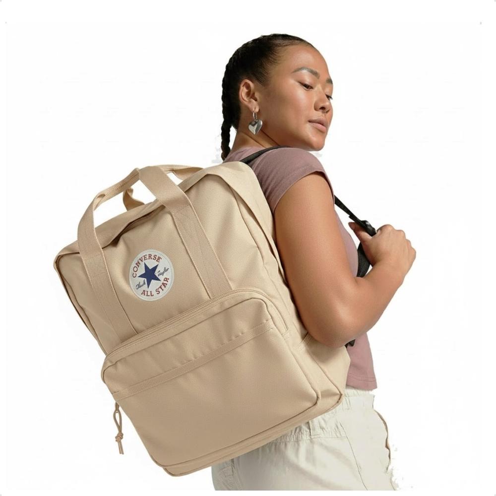 Miniatura Mochila Converse All Star Square Unissex Bege