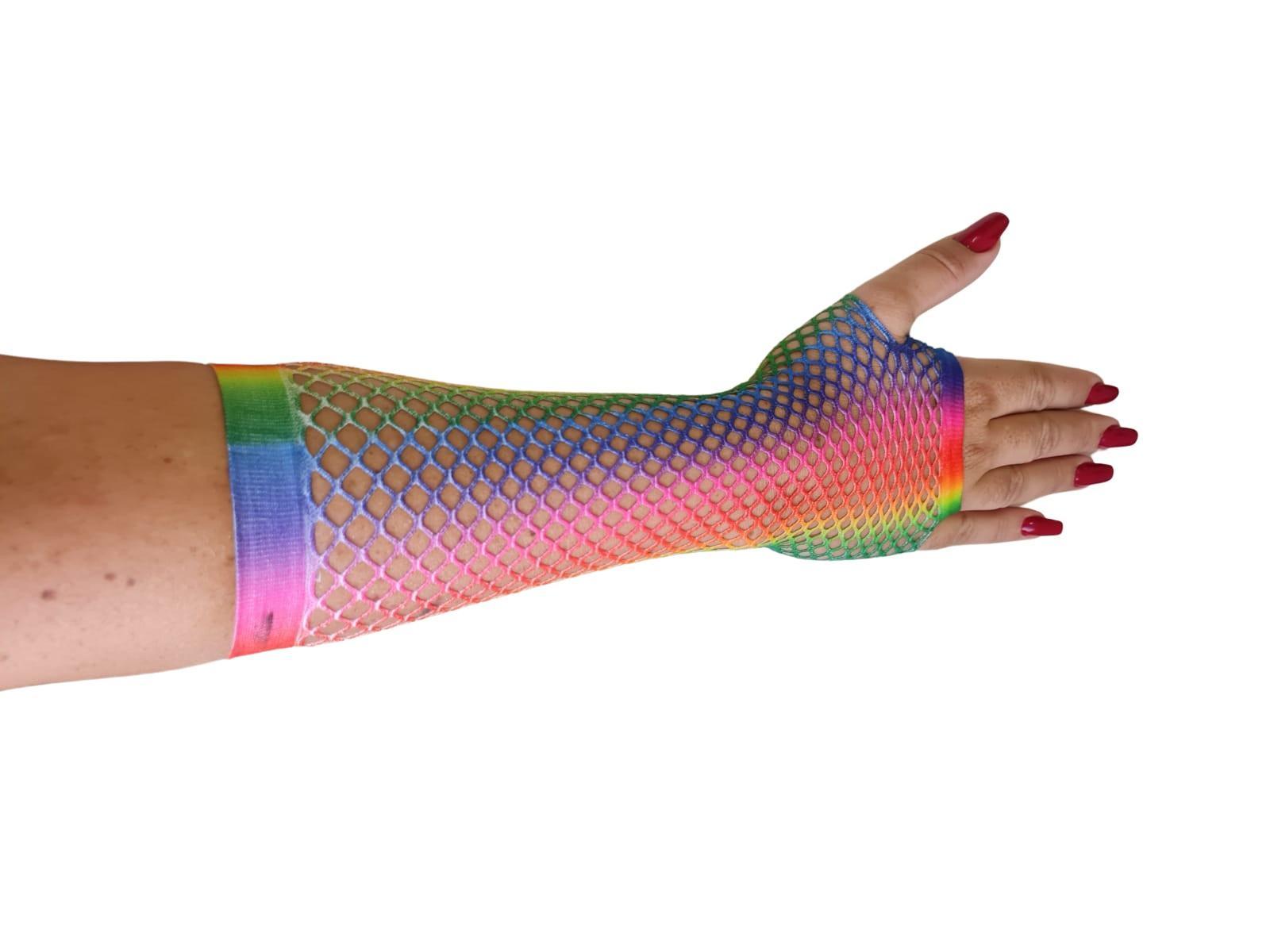Miniatura Luva Arrastão Arco Iris Rainbow Colorida- 20Cm