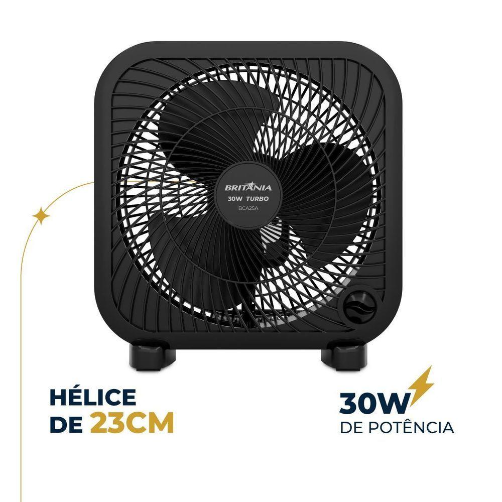Ventilador Circulador Britânia 30W 3 Velocidades BCA25A 220V