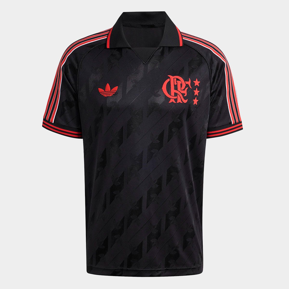 Miniatura Camisa Flamengo Lifestyler 25/26 Adidas Masculina Preto - EGG