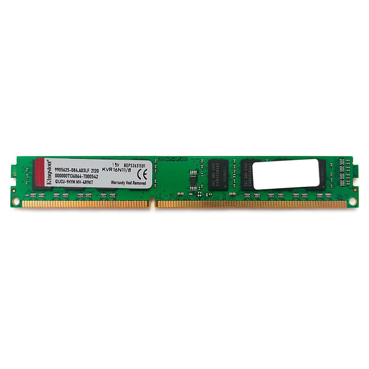 Miniatura Memória Kingston 8Gb, 1600Mhz, Ddr3, Cl11 - Kvr16N11/8
