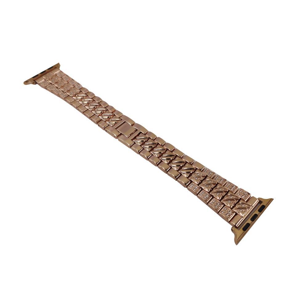 Miniatura Pulseira Relogio Smartwatch Aço 3 Elos Pedra Strass Brilho