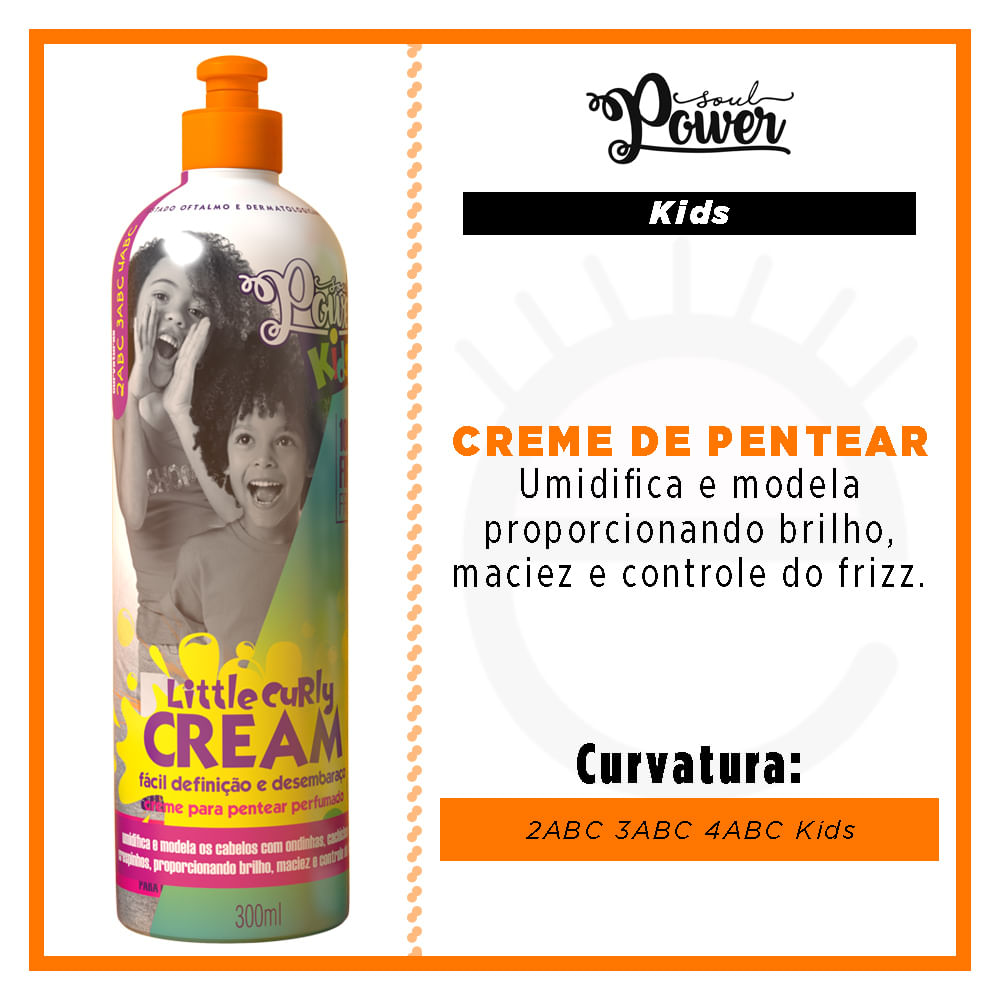 Miniatura Creme Para Pentear Perfumado Soul Power - Little Curly Cream Kids 300ml