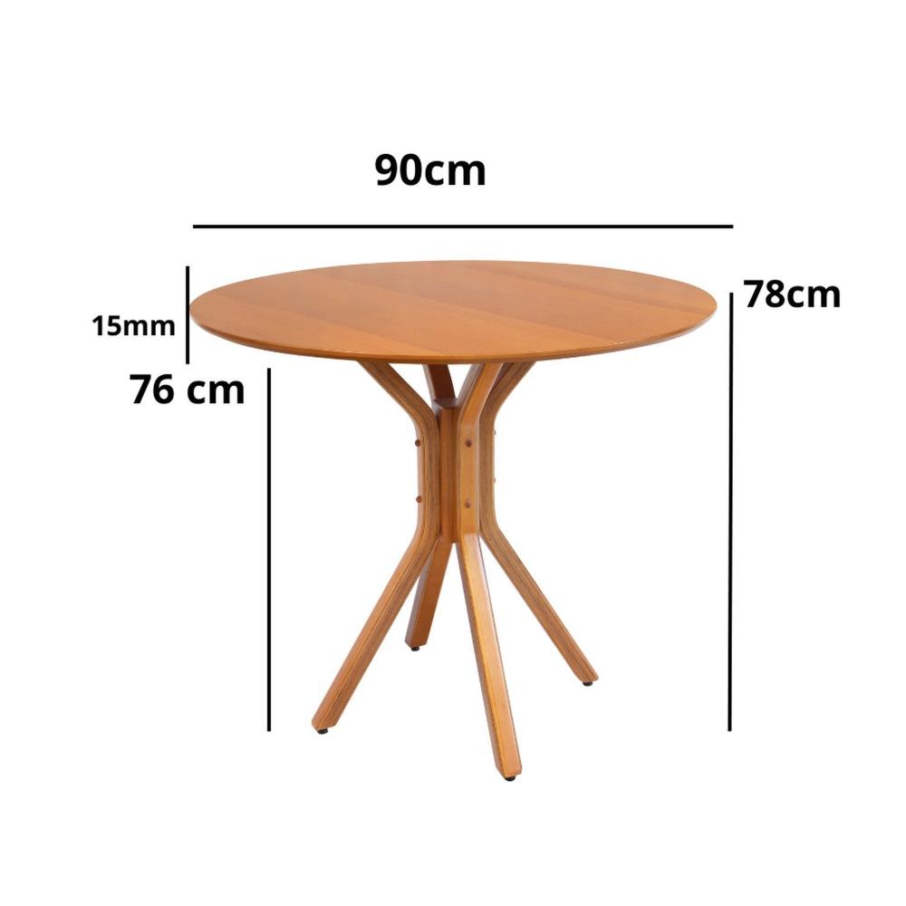 Miniatura Conjunto Mesa Lisboa com 4 Cadeiras X Texas Nozes Nozes
