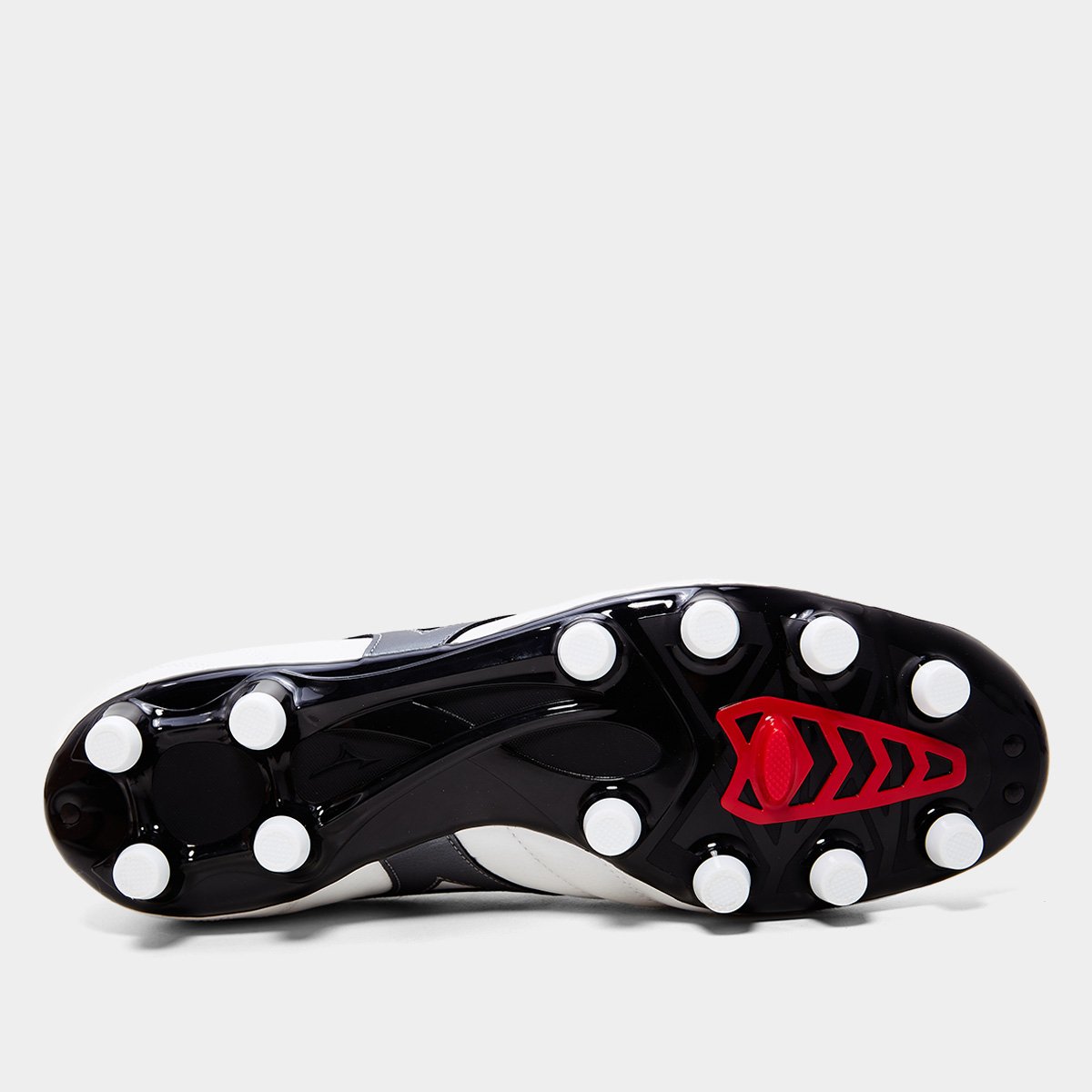 Miniatura Chuteira Campo Mizuno Morelia Classic Unissex Branco+Chumbo - 38