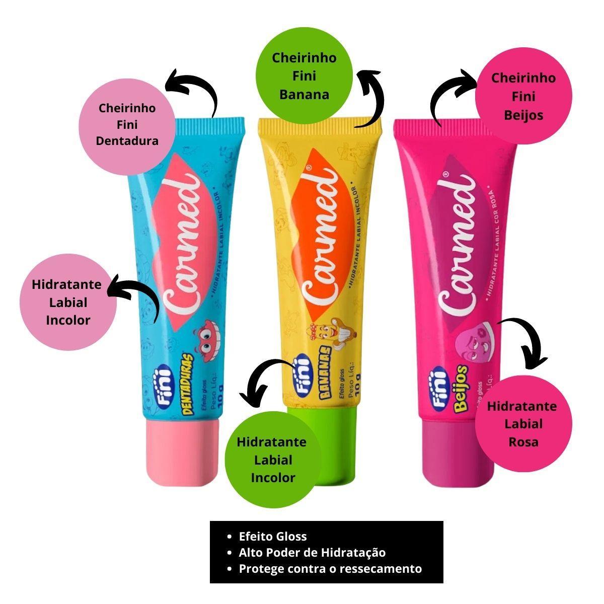 Miniatura Kit Hidratante Labial Carmed Fini C/3 10G