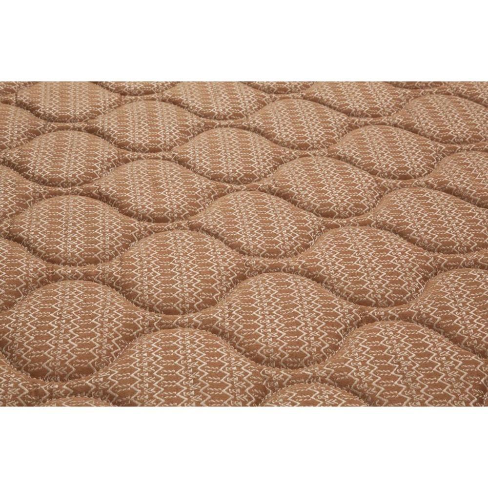 Miniatura Cama Box Queen: Colchão Molas Ortobom Hotelaria Nanolastic Orthotel Spring + Base Marrom(158X198)