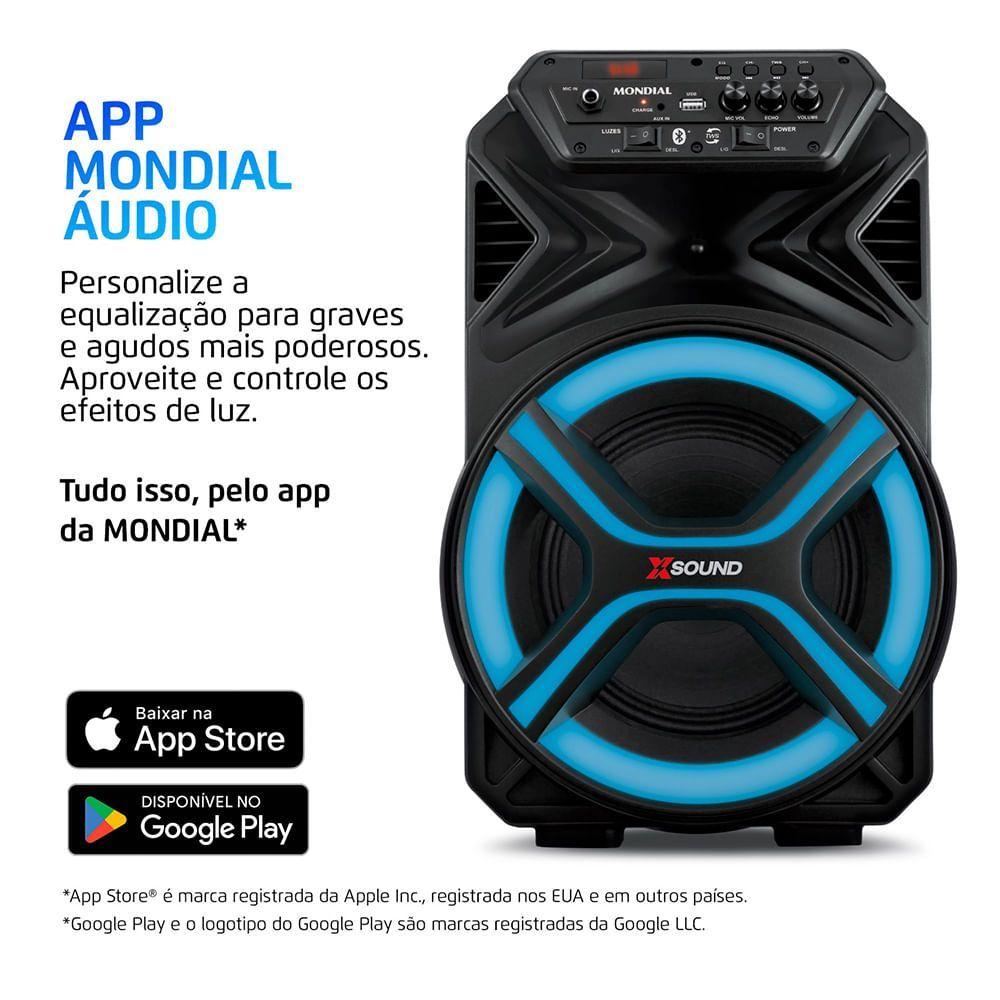 Miniatura Caixa Amplificada Mondial Preto 400W RMS CM-400-L Bivolt
