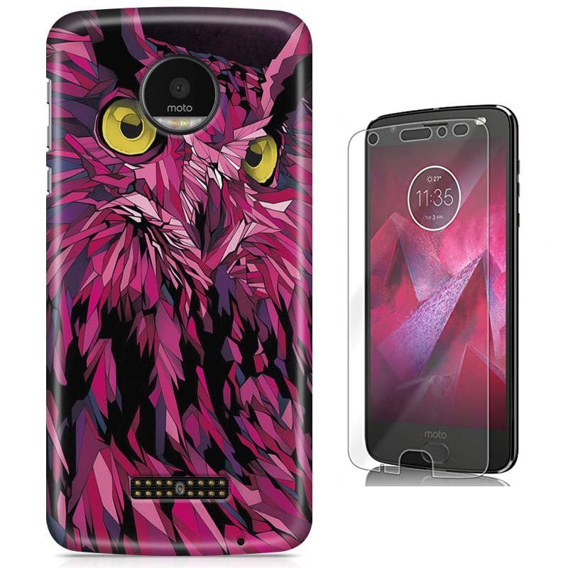 Miniatura Kit Capa Moto Z Play - Coruja E Pelicula