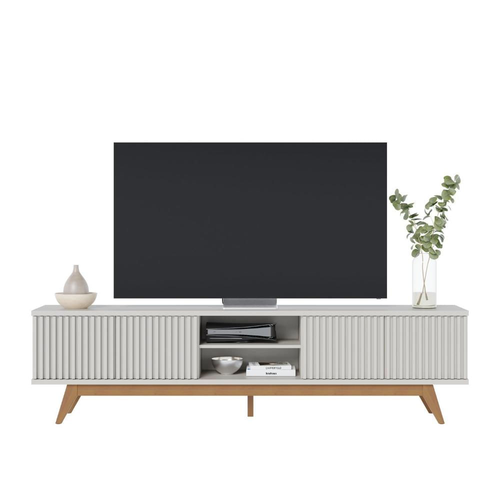 Miniatura Rack Bancada 4 Portas Fortaleza Off White Matte