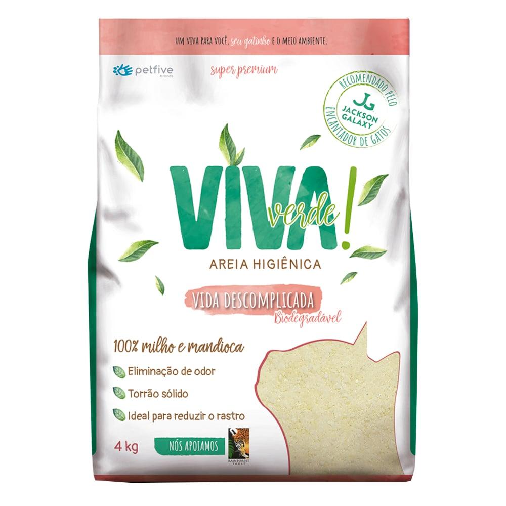 Areia Higiênica petfive Viva Verde Vida Descomplicada para Gatos - 4 Kg