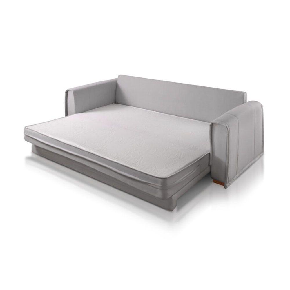 Miniatura Sofá Cama Maldivas Dobrável Com Colchão 2.23m Jc Estofados Cinza