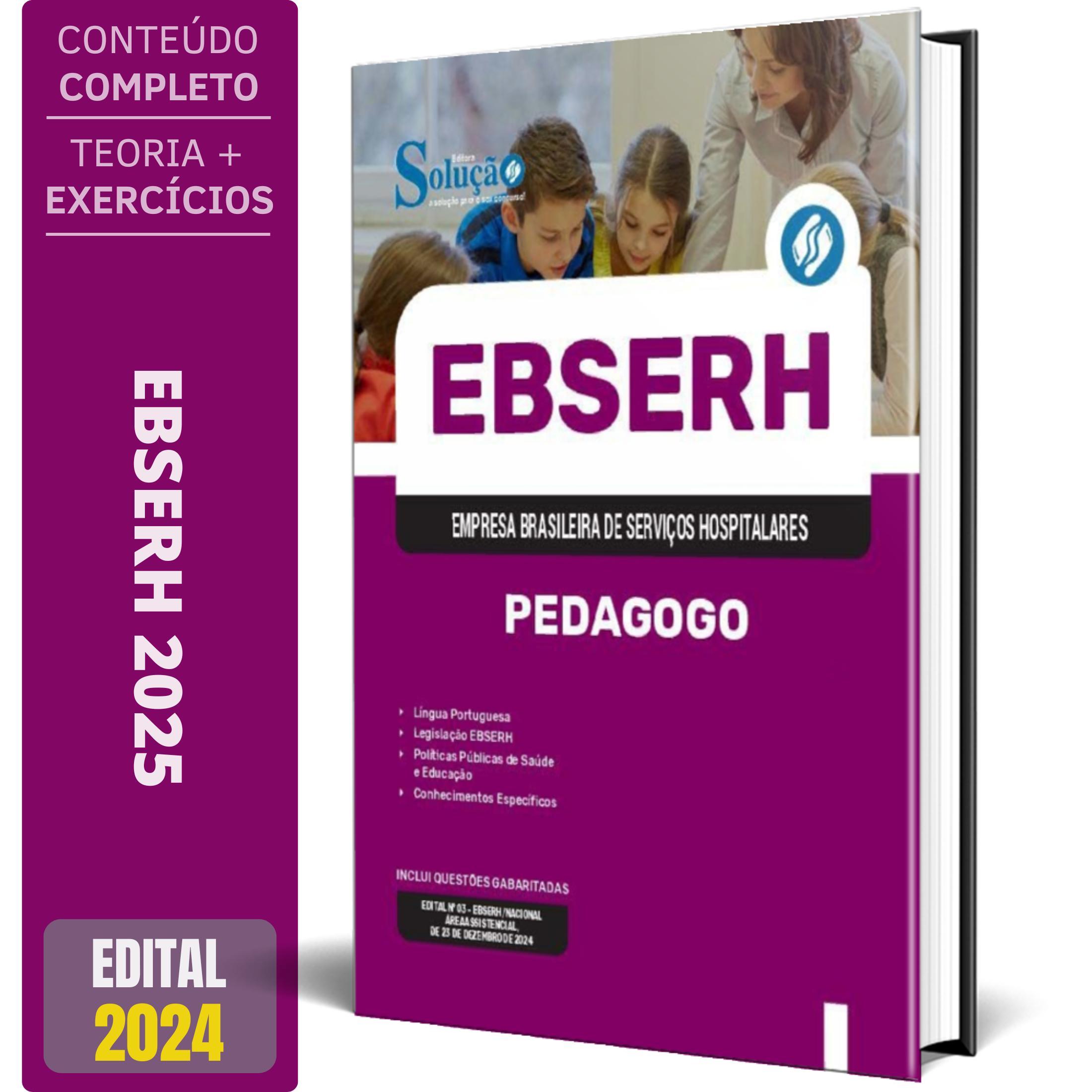 Miniatura Apostila Ebserh 2025 - Pedagogo