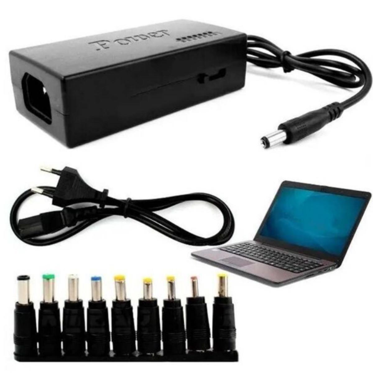 Miniatura Fonte Carregador Universal 9 Pinos Notebook Premiumcor Preto